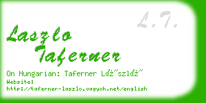 laszlo taferner business card